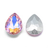 Pointed Back Glass Rhinestone Cabochons RGLA-T017-10x14mm-01-2