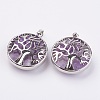 Natural Amethyst Pendants KK-K216-A05-1