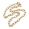 304 Stainless Steel Cable Chain Necklaces with Spring Ring Clasps for Women NJEW-Z091-09G-4