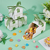 Gold Stamping For You White Paper Candy Boxes with Ribbon CON-WH0043-302A-4