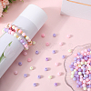 500Pcs Rubberized Style Imitated Silicone Acrylic Beads OACR-SP0001-33B-4
