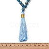 Natural  Jasper and Wood Beaded Necklaces NJEW-JN02024-2
