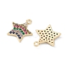 Rack Plating Brass Micro Pave Colorful Cubic Zirconia Pendants KK-L155-54G-3