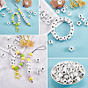 20Pcs White Cube Letter Silicone Beads SIL-YWC0003-06P-7