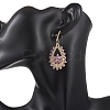 Teardeop Glass Beaded & Dyed Natural Malaysia Jade Dangle Stud Earrings EJEW-MZ00707-03-4
