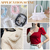 10Yards Polyester & Plastic Pearl Ribbon OCOR-CY0001-78A-4