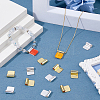 24Pcs 2 Colors Rack Plating Brass Glue-on Flat Pad Bails KK-HS0014-94-5