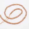 Natural Peach Moonstonee Beads Strands G-L425-25-4mm-2