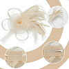 Polyester & Fether Hair Accessories AJEW-WH0031-31A-3