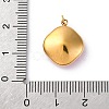High Polished 316 Stainless Steel Faceted Glass Pendants STAS-K258-47G-03-3