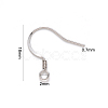 Tarnish Resistant 304 Stainless Steel French Earring Hooks STAS-S111-006-3