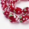 Handmade Lampwork 3D Strawberry Beads LAMP-R109A-15-2