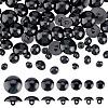 210Pcs 7 Style 1-Hole Plastic Buttons BUTT-AR0001-08-1