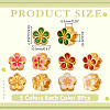 40Pcs 5 Colors Alloy European Beads FIND-WR0012-38-2