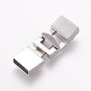 Tarnish Resistant 304 Stainless Steel Snap Lock Clasps STAS-L189-32P-2