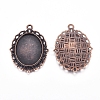 Zinc Alloy Pendant Settings for Cabochon & Rhinestone X-PALLOY-A15257-R-LF-2