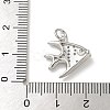Brass Micro Pave Clear Cubic Zirconia Pendants KK-U046-02P-04-3