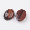 Natural Dyed & Heated Red Tiger Eye Flat Back Cabochons G-G741-25x35mm-13-2