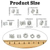 10Pcs 5 Styles Brass Micro Pave Cubic Zirconia Beads KK-CJ0004-20-2