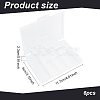 6Pcs Rectangle Polypropylene(PP) Bead Storage Container CON-AN0001-01-2