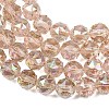 Transparent Electroplate Glass Beads Strands EGLA-N002-34C-B08-4