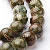 Round Natural Rhyolite Jasper Bead Strands G-J346-28-8mm-1