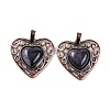 Synthetic Blue Goldstone Peach Love Heart Pendants G-G158-01-19-1