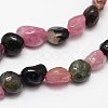Nuggets Natural Multicolor Tourmaline Beads Strands G-N0164-06-2