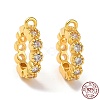 925 Sterling Silver Micro Pave Cubic Zirconia Twister Clasps STER-K176-16G-1