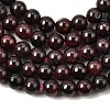 Natural Garnet Gemstone Bead Strands G-R263-4mm-3