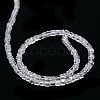 Transparent Cube Shaped Crystal Glass Beads Strands X-GLAA-F012-A03-3