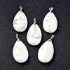 Natural Howlite Pendants G-D084-01P-B16-5