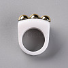 Opaque Acrylic Finger Rings X-RJEW-T010-11-3
