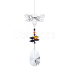 Teardrop Glass Hanging Suncatcher Pendant Decoration DJEW-PW0008-04D-1