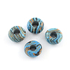 Synthetic Malachite Stone European Beads X-SPDL-R001-07-1