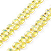 Electroplate Glass Beads Strands EGLA-A036-11A-FP01-1