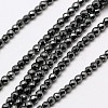 Non-magnetic Synthetic Hematite Bead Strands X-G-A129-3mm-26-1
