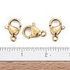 Ion Plating(IP) 304 Stainless Steel Lobster Claw Clasps X-STAS-H353-B-02G-5