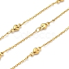 304 Stainless Steel Cable Chains with Heart Link CHS-C009-15G-1