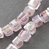 Electroplate Glass Beads Strands EGLA-R030-6x6mm-29-1