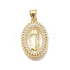 Brass Micro Pave Cubic Zirconia Pendants KK-D431-040G-1