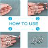 32Pcs 8 Style 304 Stainless Steel Chandelier Components Links STAS-UN0022-94-5