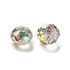 Transparent Electroplate Glass Beads GLAA-L046-02C-2