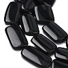 Natural Black Stone Beads Strands G-L650-C01-01-4