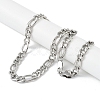 Non-Tarnish 201 Stainless Steel Figaro Chain Necklaces NJEW-I127-02P-2