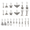 Skull Alloy Replacement Zipper Sliders HJEW-FH00006-1