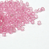 Faceted Bicone Transparent Acrylic Beads DBB4mm015-2
