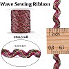 1Pc Sparkle Wavy Polyester Ribbons OCOR-GF0003-01B-2