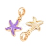 Alloy Enamel European Dangle Charms AL-CBAC2D3-02G-02-2