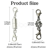 Brass/Alloy Rhinestone Magnetic Clasps DIY-YW0009-48-2